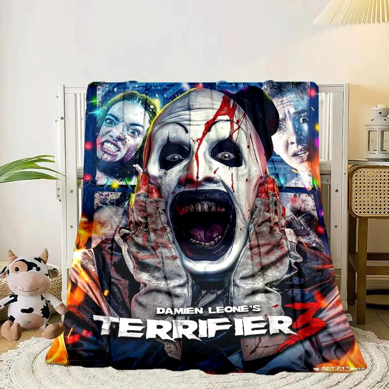 Clown Horror Blanket Flannel Blanket for bed, sofa, Camping, Hiking, Picnic Essentials, gift for family Fan gifts