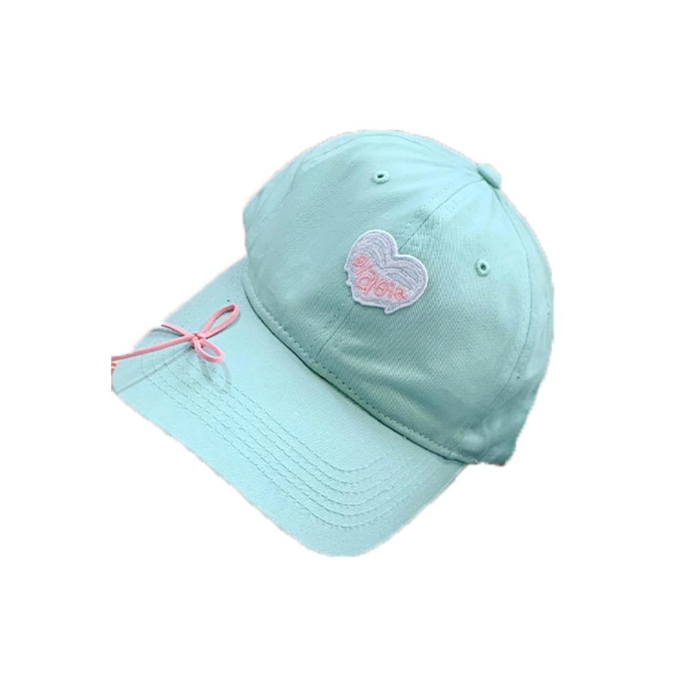 Embroidery Love Heart Baseball Cap Cotton Peaked Cap Sweet Sun Hat Sports