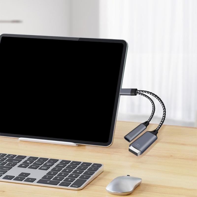 USB C Y-кабель OTG-адаптер USB C на USB OTG разветвитель Поддержка быстрой зарядки Высокоскоростная синхронизация данных Подключение клавиатур