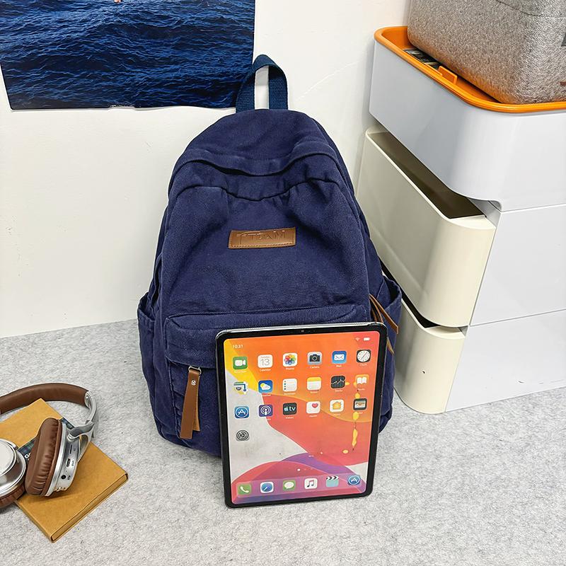 Школьный рюкзак для старшеклассников, женский, большой емкости, дорожный рюкзак, мужской, холщовый рюкзак