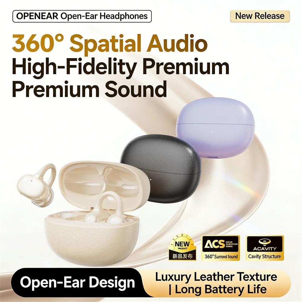 2026 New Open Bluetooth Earphone Air-bone Conduction High Sound Quality Long Battery Life Noise Reduction True Wireless Earplugs