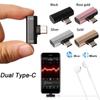 Мини Металлический USB C Разъем для наушников Адаптер Type-C к Type-C AUX Сплиттер Аудио Конвертер