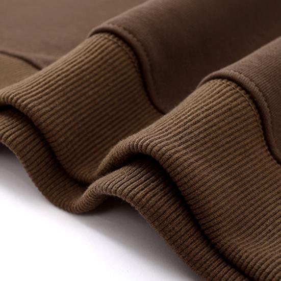 Осень-зима унисекс толстовка с круглым вырезом однотонная эластичная с длинными рукавами свободная