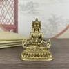 Antique Four-Armed Avalokitesvara Bidhisattva Statue Desk Ornaments Tibetan Patron Saint Figurines Home Decoration Crafts
