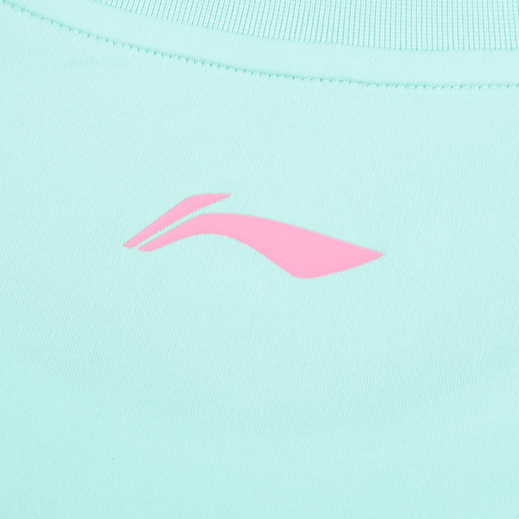 Серия Настольного Тенниса Li Ning Простая Модная Быстросохнущая Дышащая Футболка с Коротким Рукавом Верх для Активного Отдыха Унисекс tops Островной Синий AHSW069-2
