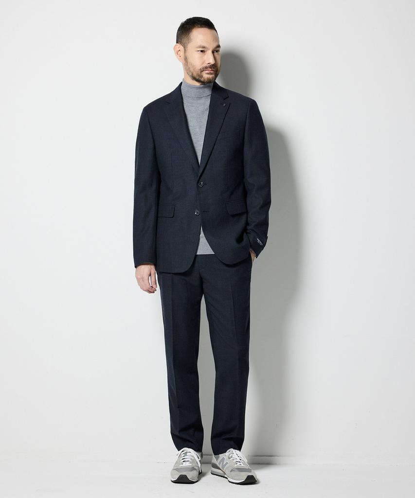 STCO Ультратонкая шерсть Комфорт Формальный пиджак Темно-синий (Slim Fit)_Ssjud11Ssn