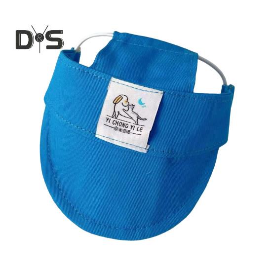 Бейсболка для домашних животных с отверстиями для ушей, регулируемая солнцезащитная кепка для собак, летняя кепка с козырьком для маленьких и средних собак и кошек