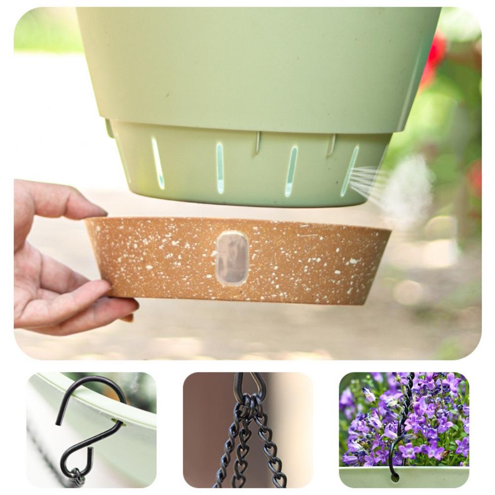 Подвесной цветочный горшок, самопоглощающий водоупорный пластиковый подвесной ящик, уличный горшок для растений, горшок для посадки с автоматическим дренажем