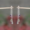 Amethyst Peridot Blue Topaz Women Earring 925 Sterling Silver Handmade Jewelry Solid Dangle Earring