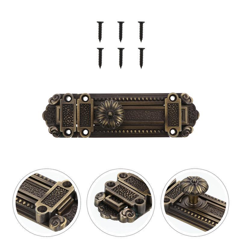 1Set Zinc Alloy Door Window Latch Vintage Security Sliding Bolt Lock for Home