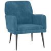 351413 vidaXL Armchair Blue 62x79x79 Cm Velvet