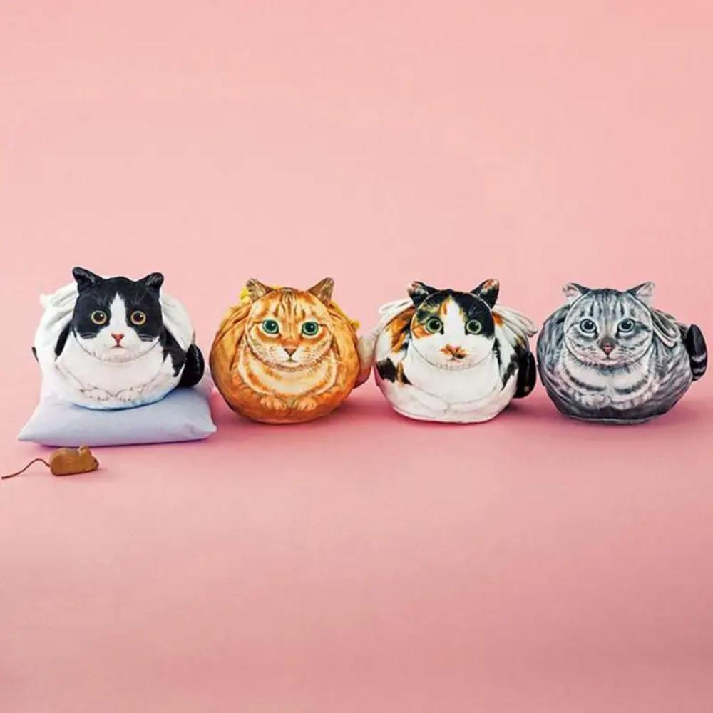 Cat Shaped Cat Cosmetic Bag Organizer Coin Pouch Purse Toiletry Storage Bag Decoration Cat Drawstring Travel Makeup Bag