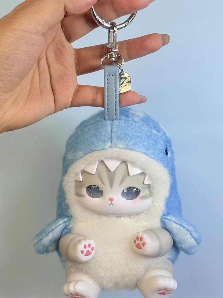 Новые виниловые игрушки Mofusand Серия Акула Кот Удивленный Коробка Игрушки Украшения Для Детей день рождения Девочки Подарок Кулон реплика