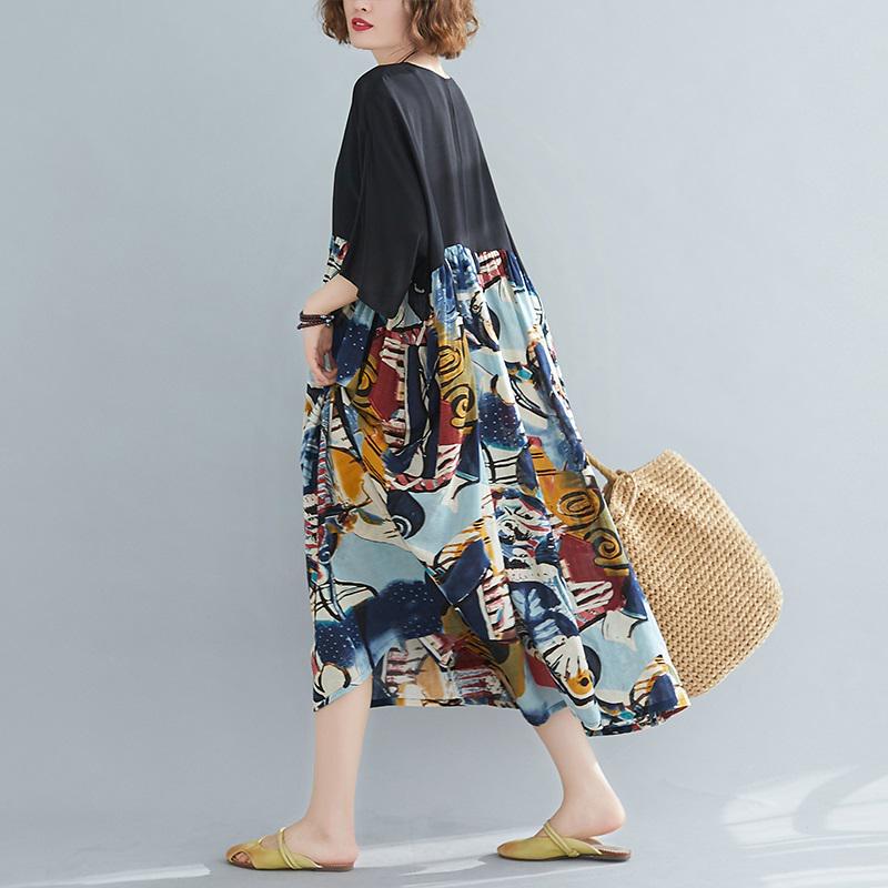 Anteef Комбинированное свободное платье