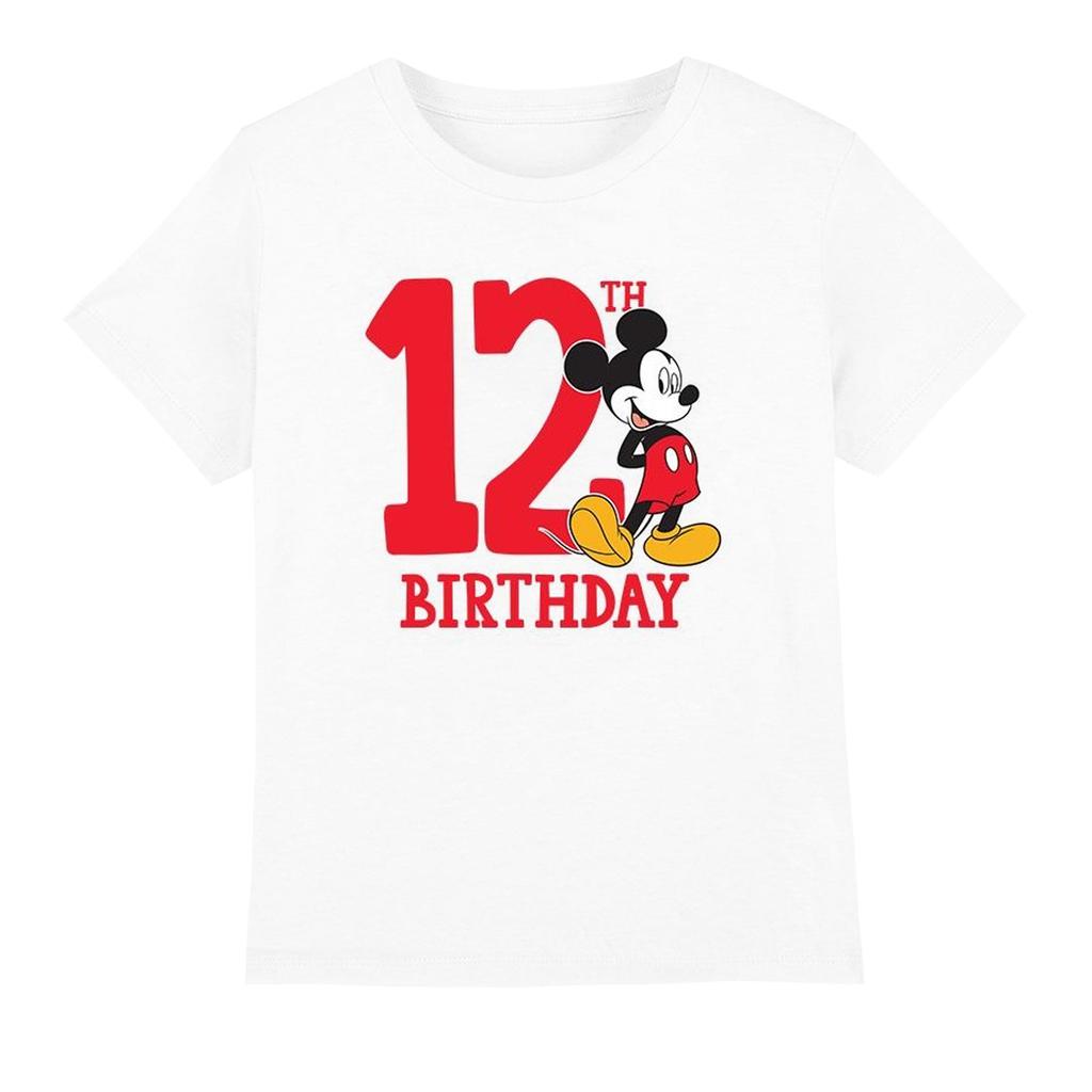 Disney Childrens/Kids Mickey Mouse 12th Birthday T-Shirt