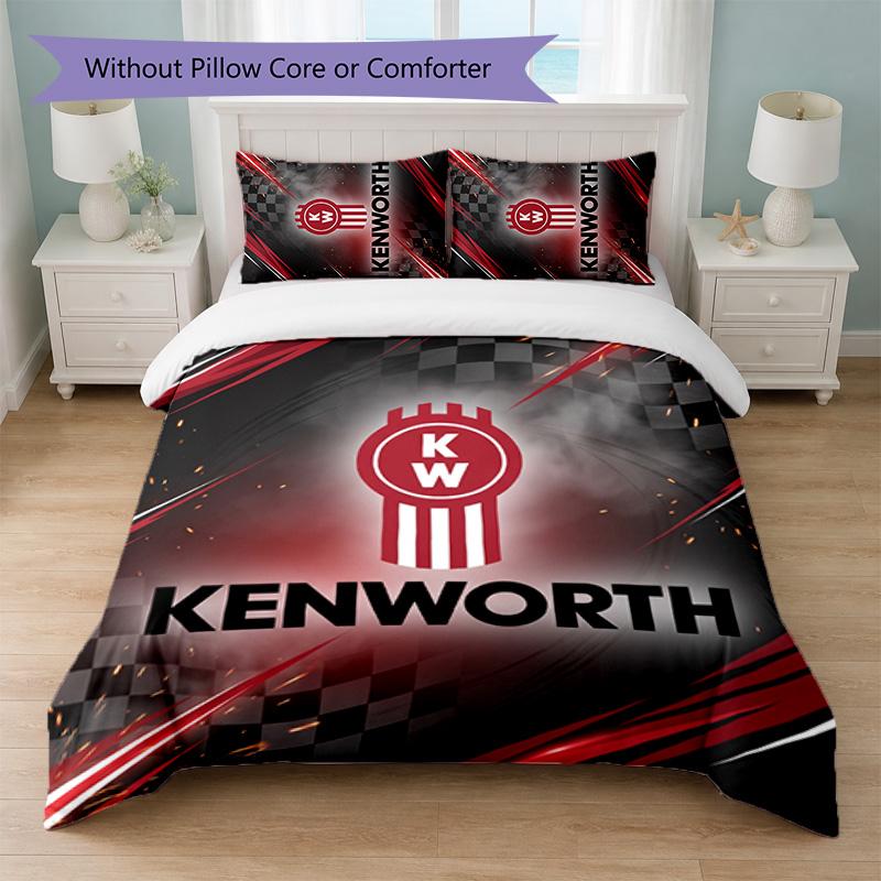 Kenworth Print 3Pcs Bedding Set Duvet Cover With Two Pillowcases Soft Bed Linen For Household Bedroom