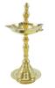 Religious 5 Wicks Diya Brass Oil Lamp With Satnd Diwali Pooja Aarti
