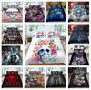 3D Black Skull Head Pattern Bedding Single Double Bed Full Size Special Skull Head Print Pillowcase and Quilt Cover 2 or 3 Comfortable Home Decoration