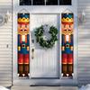 Christmas Nutcracker Banner Christmas Porch Sign Decorations Outdoor Indoor Nutcracker Soldier Christmas Porch Signs Decor