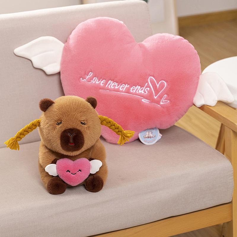 20-25 см плюшевая игрушка-трансвестит капибара мягкая мягкая имитация животных милая кукла мультфильм милое украшение для дома для девочек подарок