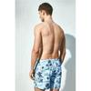 Шорты для плавания HM Pattern светло-голубые с узором
