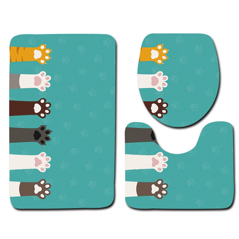 Bathroom Floor Mat Bathroom Mat Toilet Three-Piece Set