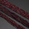 Natural Stone Beads Garnet Round Faceted Beads Charms For Jewelry Making DIY Necklace Bracelet Earrings Accessory