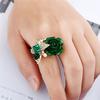 Retro Original Exaggerated National Wind Butterfly Rose Ring Crystal Bohemian Alloy Jewelry Women Gift
