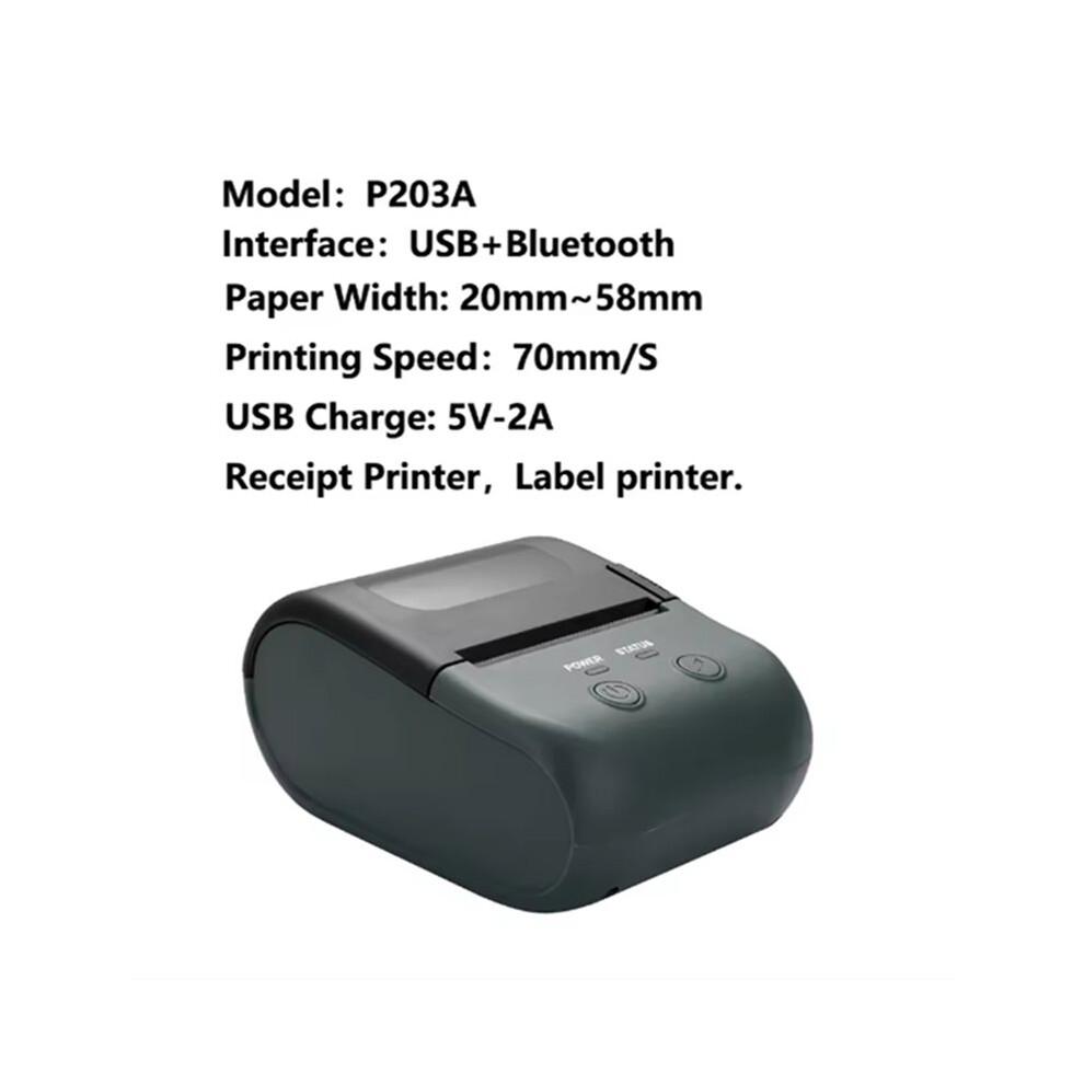 Portable Thermal Printer, Self-Adhesive Label Printer, Sticker Maker, Supports Mobile Phones and Computers.