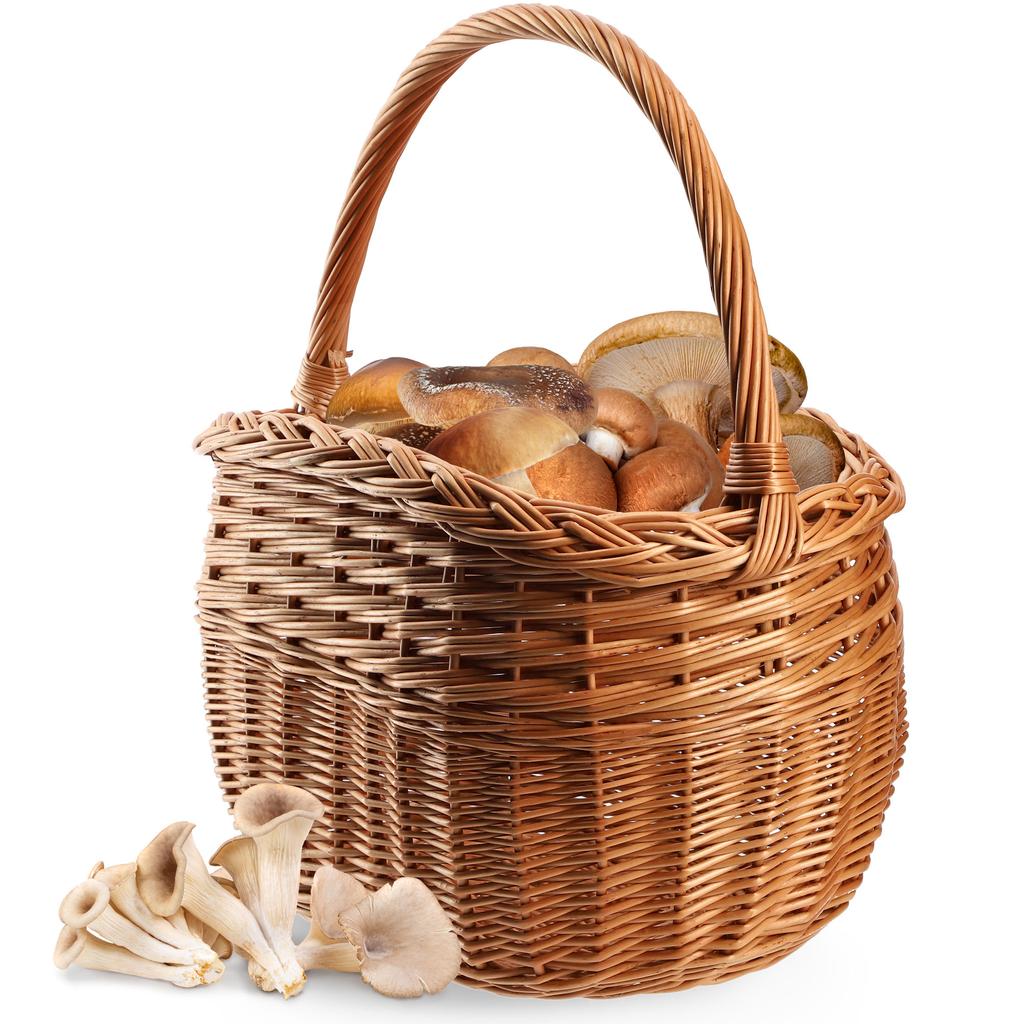 KADAX Плетеная корзина Корзинка для грибов Покупки Пикник Фрукты Из лозы Большая Эко