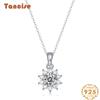 Tancise S925 Sterling Silver Moissanite Luxury Personality Pendant Necklace Women's Classic Tide Sugar Full of Wild Clavicle Chain.