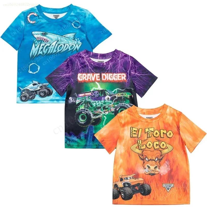 Monster Truck Kids' T-shirt Summer Fashion Casual Tee Perfect for Boys and Girls