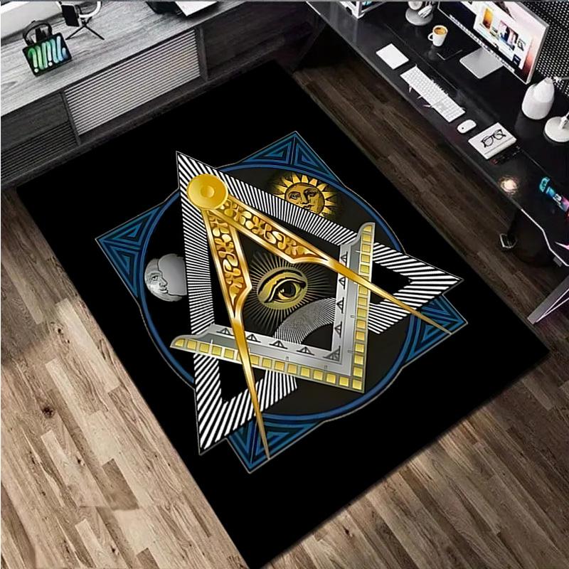 Freemason 1Pc Print Rug - home decoration Carpet For Living Room Bedroom Flooring Computer Chair Area Rug