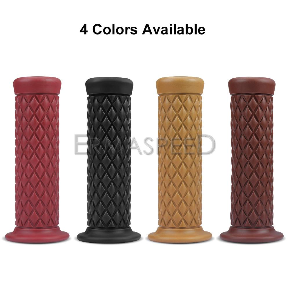 Ретро мотоциклетные ручки, универсальные 7/8 "22 мм 24 мм, нескользящие резиновые ручки руля для мото скутера, мотокросса, мотоцикла