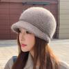 Осень и Зима Мамина Шляпа Женская Теплая Шерстяная Шляпа с Утиным Язычком Модная Повседневная Холодная Шляпа для Ушей