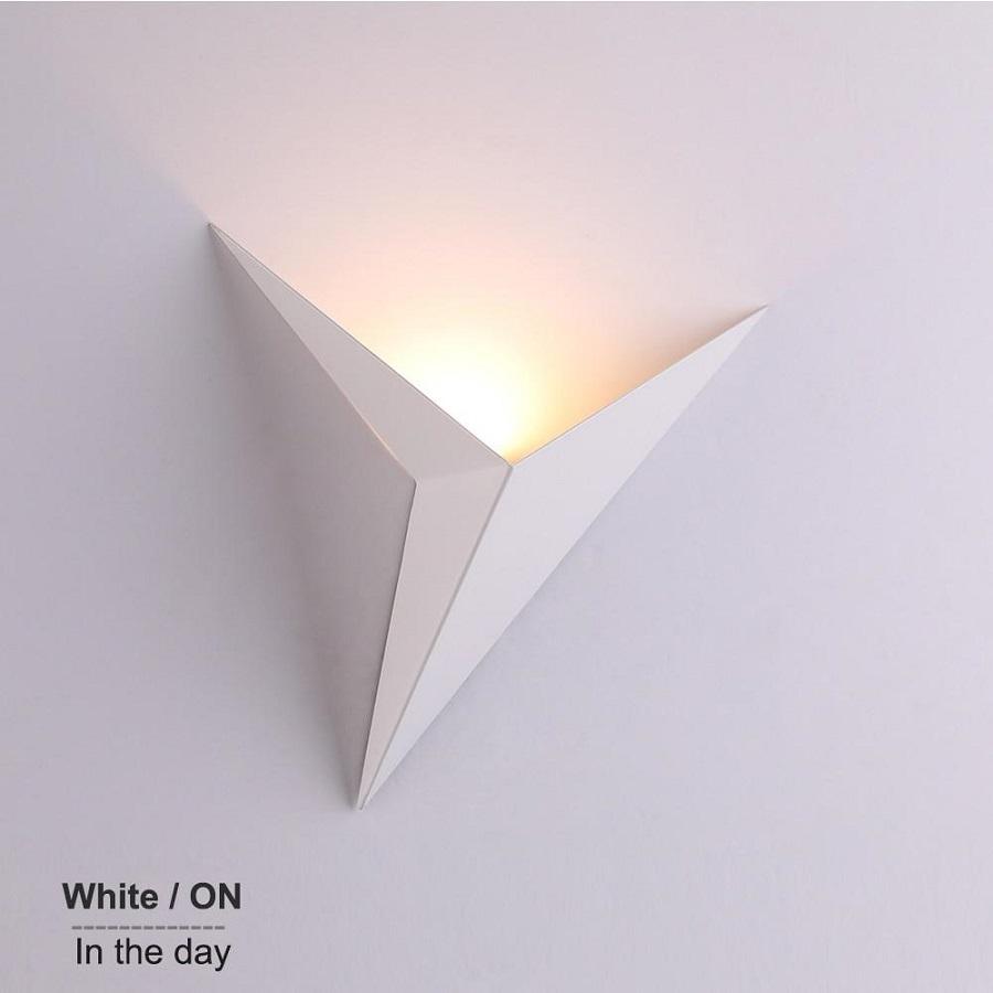 Indoor Wall Lamps Nordic Style Modern Triangle Shape LED Wall Lamps Living Room Lights 3W AC85-265V Simple Lighting