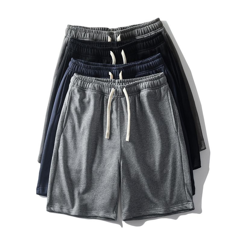 Knitted Terry Sports Shorts for Men, Summer New Style, Loose Fit, Running and Fitness Five-Point Pants, Export Men's Casual Pants