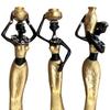 Красивые новые золотые и черные африканские женщины для домашнего декора (Упаковка из 3 шт., золотой и черный)