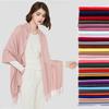 Luxury Design Brand Solid Women Cashmere Scarf Autumn Winter Warm Shawls Wraps  Men's Pashmina Tassel Scarves Female Foulard