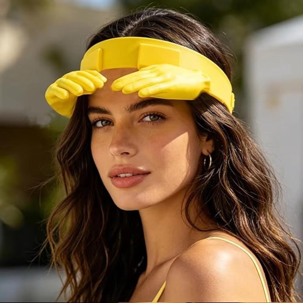 UV Protection Outdoor 3D Printed Sun Cap Double-palm Visor Headband Gifts Sun Hat