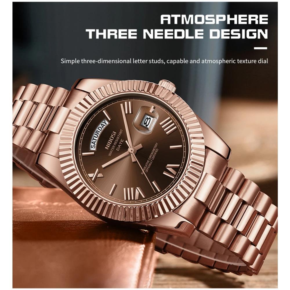 Роскошные кварцевые часы из нержавеющей стали для мужчин Роскошные светящиеся часы с индикацией даты для мужчин