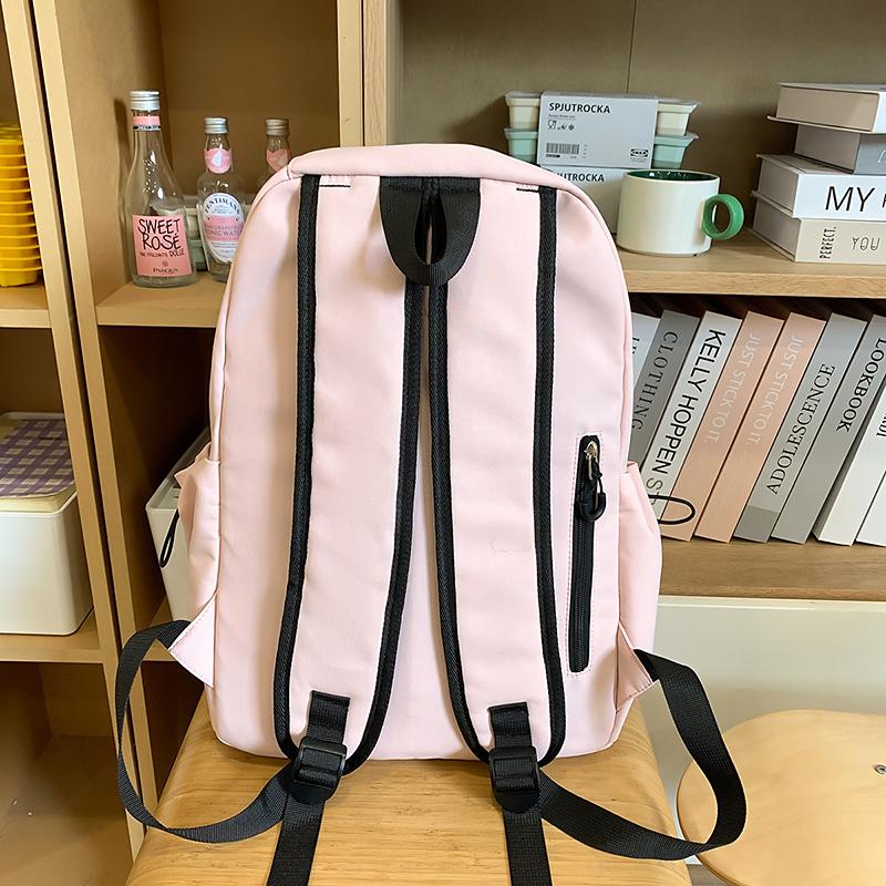 Студенческий школьный рюкзак Женский однотонный рюкзак Кампус Рюкзак с надписью
