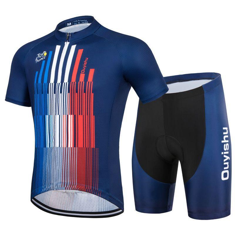 Mens Womens Cycling Jersey Bib Shorts Set Quick Dry Breathable Road Mountain Bike Apparel