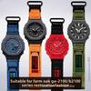 GA2100 Дизайн с петлей холщовый ремешок Для Casio G-SHOCK 5611 GA-2100 GA-2110 GA-B2100 мужской Наручные часы для активного отдыха Нейлоновый ремешок аксессуар