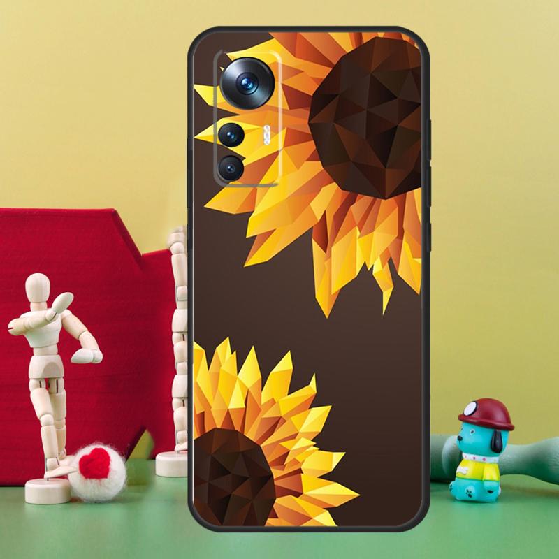Чехол с подсолнухом для Xiaomi 15T 14T 13T 14 15 Ultra 17 Pro Max POCO F8 Ultra F5 F6 F7 X5 X6 X7 Pro