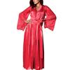 (SU)Women Satin Long Nightdress Silk Lace Lingerie Nightgown Sleepwear Sexy Robe