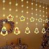 LED Light Curtain with 8 Modes, USB Christmas Decoration for Windows, Mood Lighting for Parties and Interior