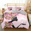 Romantic Butterfly Girl Duvet Cover 3D Fairy Girl With Wings Bedding Set King For Girls Women Couple Animals Floral Quilt Cover