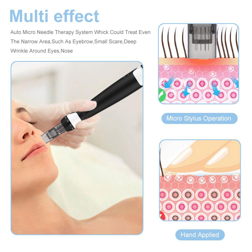 Доктор. Ручка A7 Профессиональная ручка с микроиглами с 12 шт. картриджами Derma Rolling Микроигольная терапевтическая система Уход за кожей Инструмент для красоты