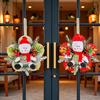 Christmas Plush Doll Door Hanging Decoration Cute Snowman/Santa Claus Wreath for Wall Front Door Car Home Decor
